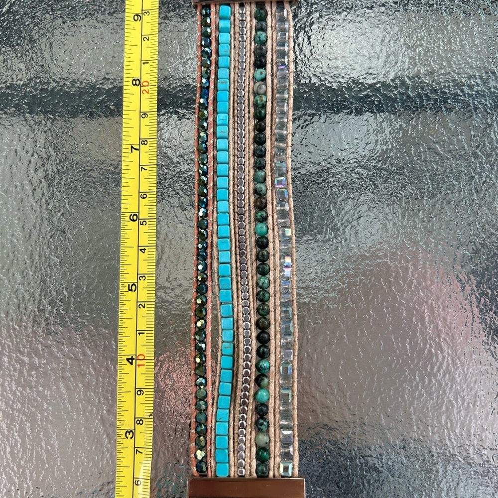 Victoria Emerson Blue and Black Bracelet with Intricate Design - Picture 2 of 3